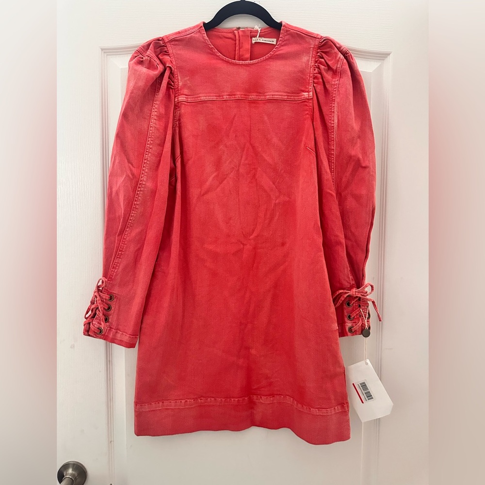 Ulla Johnson Mona coral soft Jean dress 8 - Picture 3 of 8